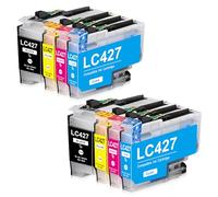 Yongairuink LC427 LC 427 Lot de 8 cartouches d'encre pour imprimante Brother HL-J6010DW MFC-J5955DW MFC-J6955DW MFC-J6957DW MFC-J6959DW (8 packs, 2 noirs, 2 cyan, 2 magenta, 2 jaunes)