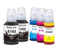 Yongairuink Lot de 102 cartouches d'encre compatibles avec EPS ET-2850 ET-4750 ET-4850 ET-2750 ET-2856 ET-3850 ET-4856 ET-15000 ET-3750 ET-2700 ET-3700 ET-2751 ET-27. 56 (5 paquets, 2BK 1C 1M 1Y)