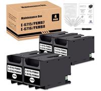 Yongairuink Lot de 4 boîtes de maintenance compatibles T6715 T6716 C13T671500 C13T671600 pour EP Workforce Pro WF-4720DWF WF-4725DWF WF-4730DTWF WF-4740DTWF WF-C5210DW WF-C5290DW