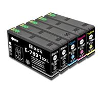 Yongairuink Lot de 5 cartouches d'encre T7891XXL T7892XXL T7893XXL T7894XXL pour EP WF-5620 DWF WF-5110DW WF-5190DW WF-5690DWF WF-5100 Series WF-5600