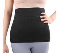 Yongany Bandeau chauffant pour le ventre | Ceinture de soutien lombaire en polaire pour l'hiver, double couche de protection abdominale épaisse imitation peau d'agneau et laine de lapin, Noir , A