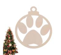 Yongany Décoration de Noël en forme de chiot | Décorations de sapin de Noël, poupées artisanales vintage en bois griffe de chien et découpes de chien, décorations pour mariage, vacances
