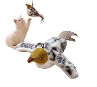 Yongany Jouet pour chat en forme de moineau flottant - Jouet interactif pour chat - Simulation en peluche rechargeable pour les races de petite, moyenne et grande taille pour l'extérieur et