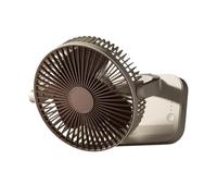 Yongany Ventilateur de circulation d'air, ventilateur de circulation d'air de table, chargement USB, 3 réglages de vitesse, appareil à moteur CC avec rotation à 360 degrés et crochet pour chambre à