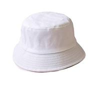 Yongbest Seau De Pêche en Plein,Seau Chapeau en Coton Chapeau De Pêcheur pour Hommes Femmes en Plein Air Plage Camping Voyager Blanc
