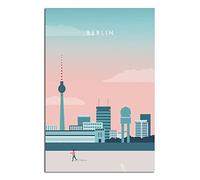 YONGCAI Affiche de voyage vintage de l'Allemagne Berlin sur toile - Décoration murale pour chambre à coucher