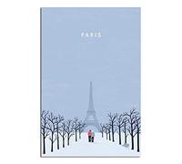 YONGCAI Affiche de voyage vintage Paris France sur toile Décoration murale pour chambre