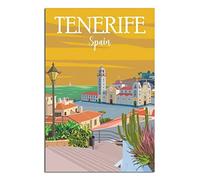 YONGCAI Affiche vintage de voyage Paysage de Tenerife Espagne sur toile Décoration murale pour chambre à coucher Art Poster Peinture Impression Cadeau