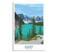 YONGCAI Poster de voyage vintage Banff National Park Canada sur toile pour décoration murale et chambre