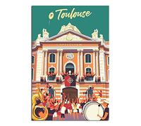 YONGCAI Poster vintage sur toile Capitole de Toulouse - Décoration murale pour chambre à coucher