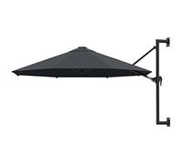 Yongdu Parasol Parasol Protection UV Parasol pour Extérieur Parasol de Jardin Exterieur Parasol Balcon Parasol Mural avec mât métallique 300 cm Anthracite