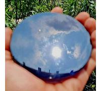 YONGERN Mexique Naturel Noir Obsidienne Fumer Miroir Pierre Disque aztèque Tezcatlipoca divinatoire rituel Maya guérison Cristaux décor à la Maison (Size : 12cm)