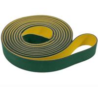 YONGETYC Courroie de Transmission Plate en Nylon Jaune Vert, 1 pièce, périmètre de 850 à 2100 mm, épaisseur de 3 mm(1280x40x3mm)