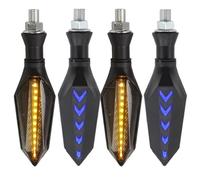 yongewu Clignotants indicateur Compatible avec Yamaha pour XJ550 pour XJ600 pour XJ650 pour XJ600S pour XJ900S Diversion pour XJ900R SECA Accessoires de Feux Clignotants de Moto(Blue,4piece)