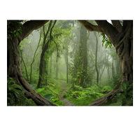 YongFoto 1,5x1m Polyester Photographie Toile de Fond Green Forest Jungles Voir Grands Vieux Arbres Chemin étroit Fond de Studio Photo vidéo Photo Shooting Accessoires