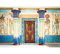 YongFoto 1,5x1m Polyester Toile de Fond Ancien Egypte Scène Peintures murales Pharaon Temple Hiéroglyphique Papyrus égyptien Fond Décors Studio Photo Portrait Fete Photographie Accesorios