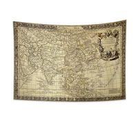 YONGFOTO 100x70cm Tapisserie Carte du Monde, Ancienne Carte Mer Occidentale Navigation Atlas Historique Murale Déco Dortoir Sofa Couverture
