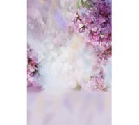 YongFoto 1x1,5m Toile de Fond Abstrait Aquarelle Printemps Rose Arbre Abricot Bloom Fleur Flou Bokeh Fond Décors Studio Photo Portrait Enfant Video Fete Mariage Photobooth Photographie Accesorios