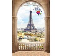 YongFoto 2,2x1,5m Vinyle Toile de Fond Rêver Sites historiques français Paris Tour Eiffel Fond Décors Studio Photo Portrait Enfant Video Fete Mariage Photobooth Photographie Accesorios