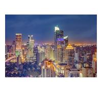 YongFoto 2,5x1,8m Toile de Fond Vue Nuit américaine New York Paysage Urbain Modern Building Shining Lights Nature Fond Décors Studio Photo Portrait Enfant Video Fete Mariage Photographie Accesorios