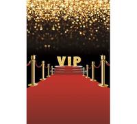 YongFoto 2,5x3,5m Vinyle Toile de Fond Fond de scène VIP Tapis Rouge Paillettes d'or Bokeh Spitter Spots Fond de Studio Bannière Photo Party vidéo Enfant Photobooth Accessoires de Photographie