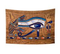 YONGFOTO 220x150cm Tapisserie Égypte Antique, Œil D’Horus Coloré Tête D’Aigle Œil Oudjat Symbole Mystérieux Civilisation Antique Tapisseries Murales Pour Maison Décoration Murale Nappe Couverture