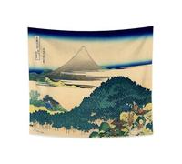 YONGFOTO 220x190cm Tapisserie Murale Japonaise Ukiyo-e Mont Fuji 36 vues Pièce Tenture la côte de sept lieues à Kamakura Deco Tenture Murale Poster Japonais Peinture Hokusai Estampes