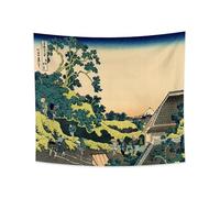 YONGFOTO 220x190cm Ukiyo-e Tapisserie Mont Fuji 36 vues Pièce Tenture le Fuji vu du col de Mishima Paysage Art mural Japonais Peinture traditionnelle Style Toyo Tapisseries