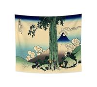 YONGFOTO 220x190cm Ukiyo-e Tapisserie Mont Fuji 36 vues Pièce Tenture Mishima Pass Province Kai Paysage Art mural Japonais Peinture traditionnelle Style Toyo Tapisseries