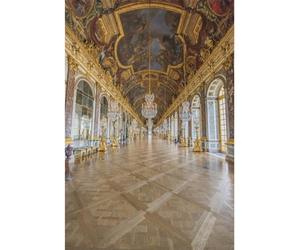 YongFoto 2x2m Arrière-Plan Photographie Ancien Palais Château de Versailles Galerie des miroirs Peinture Murale du dôme Couloir Mariage Photographie pour Européen Médiéval Voyage Portrait Studio