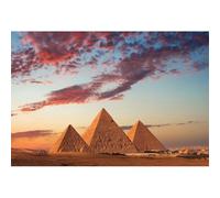 YongFoto 3,5x2,5m Pyramides de l'Égypte Ancienne Toile de Fond Architecture du dréert Ruines Nuages Rouges Ciel Nature Paysage Photographie Fond ??ement Fée Portraits Accessoires Photo Vinyle