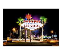 YongFoto 3,5x2,5m Vinyle Toile de Fond Toile de Fond de Las Vegas Panneau de Rue Vue Nocturne Fond de Studio Photo Décors de fête photobooth Shooting 3,5x2,5m