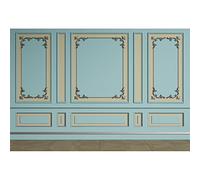 YongFoto 3x2,5m Mur intérieur Toile de Fond Photographie Bleu Clair Texture rétro Européenne Filles Contexte pour Les Affaires Bureau Salon Family Photo Studio Prop pour Photographe Images