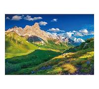 YongFoto 3x2,5m Scénique Toile de Fond Montagnes Lumière du Soleil Prairie Ciel Nuages Ensoleillé Paysage Contexte for Photographie Adulte Voyager Randonnée Extérieur Photo Studio Accessoires