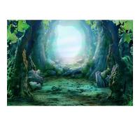 YongFoto 3x2m Vinyle Toile de Fond Entrée mystérieuse Verte Grotte de Conte de Fées Fond Décors Studio Photo Portrait Enfant Video Fete Mariage Photobooth Photographie Accesorios
