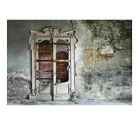 YongFoto 3x2m Vinyle Toile de Fond Shabby Chic Texture Porte en Bois européen Grunge pelé Papier Peint en béton Ric Fond Décors Studio Photo Portrait Enfant Video Fete Mariage Photographie Accesorios