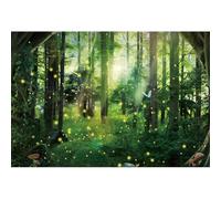 YongFoto 4,5x3m Toile de Fond Photographie Conte de fée Forêt Papillon Ensoleillement Jungle Bokeh Glitter Pays des Merveilles Toiles de Fond pour la séance Photo Fête Portrait Photo Contexte Props