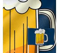 YongFoto Drapeau de bière - 0,9 x 1,5 m - Double face - En toile de jute - Pour fête de la bière - Coutures vives - Résistant aux UV - Résistant aux intempéries - Résistant aux UV - Résistant aux