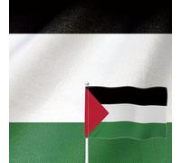 YongFoto Drapeau de la Palestine - 0,3 x 0,5 m - Double face en toile de jute - Bannière nationale palestinienne - Coutures vives - Durable - Résistant aux UV - Résistant aux intempéries - Pour jardin