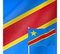 YongFoto Drapeau de la République du Congo - 0,9 x 1,5 m - Double face - En toile de jute - Cousu - Couleurs vives - Durable - Résistant aux UV - Résistant aux intempéries - Pour jardin, intérieur et