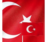 YongFoto Drapeau de la Turquie - 1,5 x 2,4 m - Double face - En toile de jute - Cousu - Couleurs vives - Durable - Résistant aux UV - Résistant aux intempéries - Pour jardin, chambre à coucher