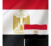 YongFoto Drapeau de l'Égypte 1,5 x 2,4 m double face en toile de jute - Bannière nationale égyptienne cousue à quatre côtés - Couleurs vives - Durable - Résistante aux UV - Résistante aux intempéries