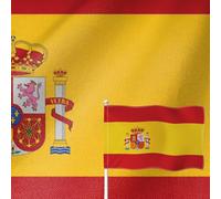 YongFoto Drapeau de l'Espagne 0,3 x 0,5 m double face en toile de jute - Bannière nationale espagnole - Coutures vives - Couleurs vives - Durable - Résistant aux UV - Résistant aux intempéries - Pour