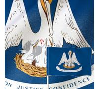 YongFoto Drapeau de l'État de la Louisiane - 0,9 x 1,5 m - Double face - En toile de jute - Coutures vives - Couleurs vives - Durable - Résistant aux UV - Résistant aux intempéries - Pour porche, fête