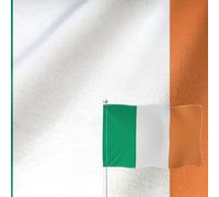 YongFoto Drapeau de l'Irlande 0,8 x 1,2 m double face en toile de jute - Bannière nationale irlandaise cousue à quatre côtés - Couleurs vives - Durable - Résistant aux UV - Résistant aux intempéries