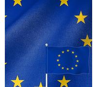 YongFoto Drapeau de l'Union européenne - 1,2 x 1,8 m - Double face - Bannière nationale de l'UE - Quatre côtés cousus - Couleur vive - Durable - Résistant aux UV - Résistant aux intempéries - Pour