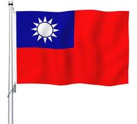 YongFoto Drapeau de Taïwan - 0,3 x 0,5 m - Double face - Bannière pour célébrations en plein air, maison, jardin, porche, décoration de fête - Drapeaux avec 2 œillets robustes cousus à la machine