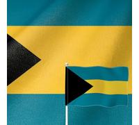 YongFoto Drapeau des Bahamas - 0,9 x 1,5 m - Double face - En toile de jute - Bannière nationale des Bahamas des Caraïbes - Coutures vives - Durable - Résistant aux UV - Résistant aux intempéries
