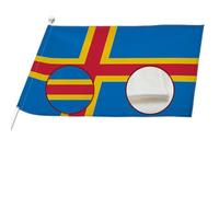 YongFoto Drapeau des îles Aland - 0,9 x 1,5 m - Double face - En toile de jute - Résistant à la décoloration - Durable - Pour l'extérieur - Pour la maison, le jardin, le porche, la cour, la chambre à
