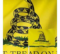 YongFoto Drapeau « Dont Tread On Me » - 0,9 x 1,5 m - Double face - En toile de jute - Coutures vives - Durable - Résistant aux UV - Résistant aux intempéries - Pour jardin, cour, mur - Intérieur et